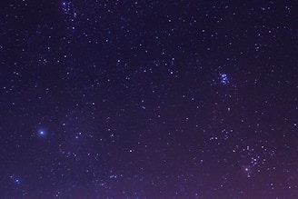 the night sky is filled with stars