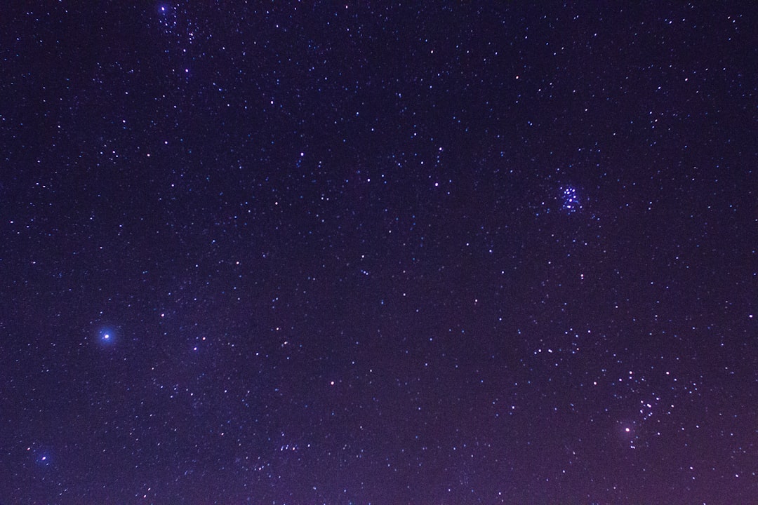 the night sky is filled with stars,