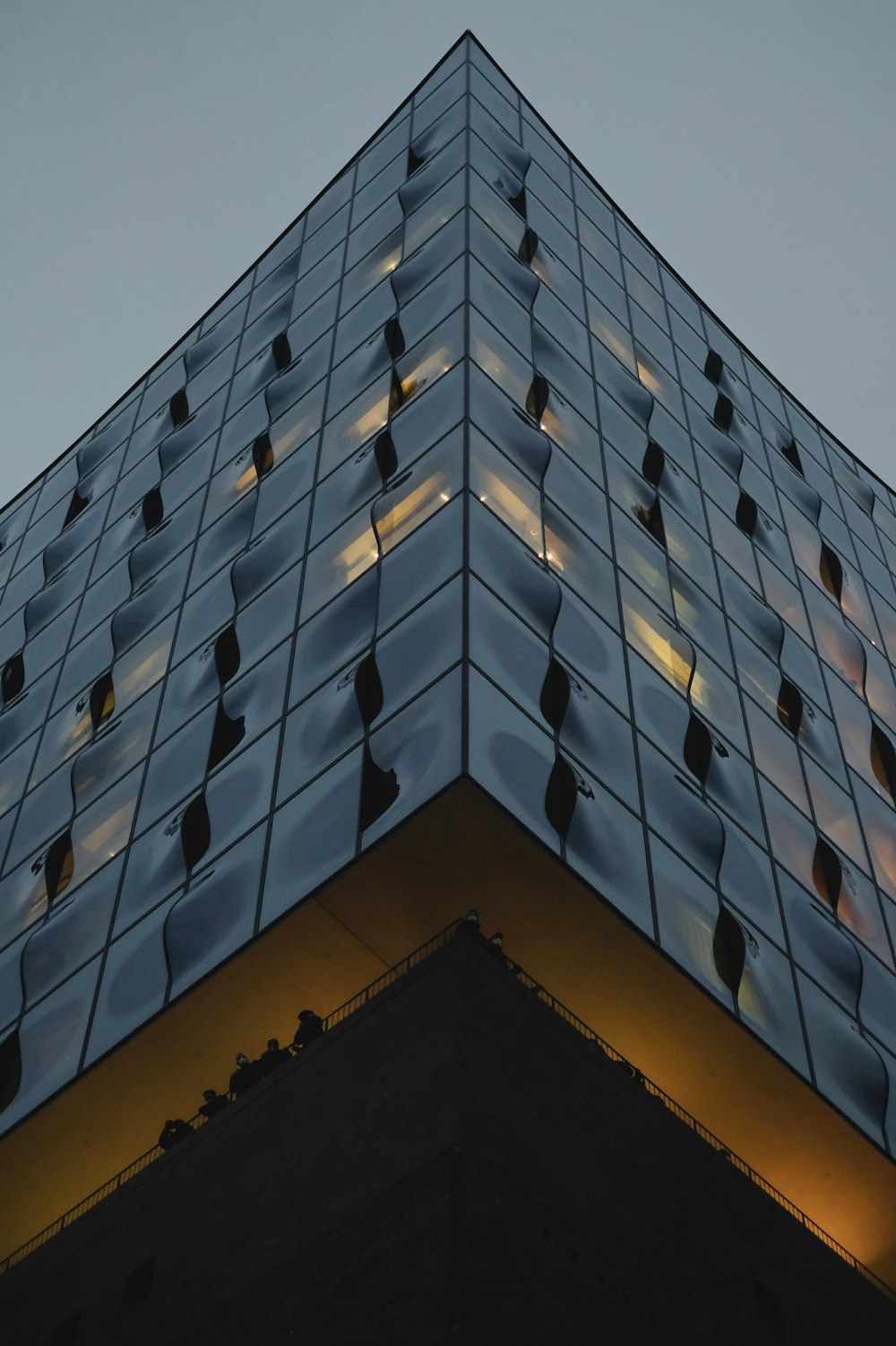 a very tall building with lots of windows