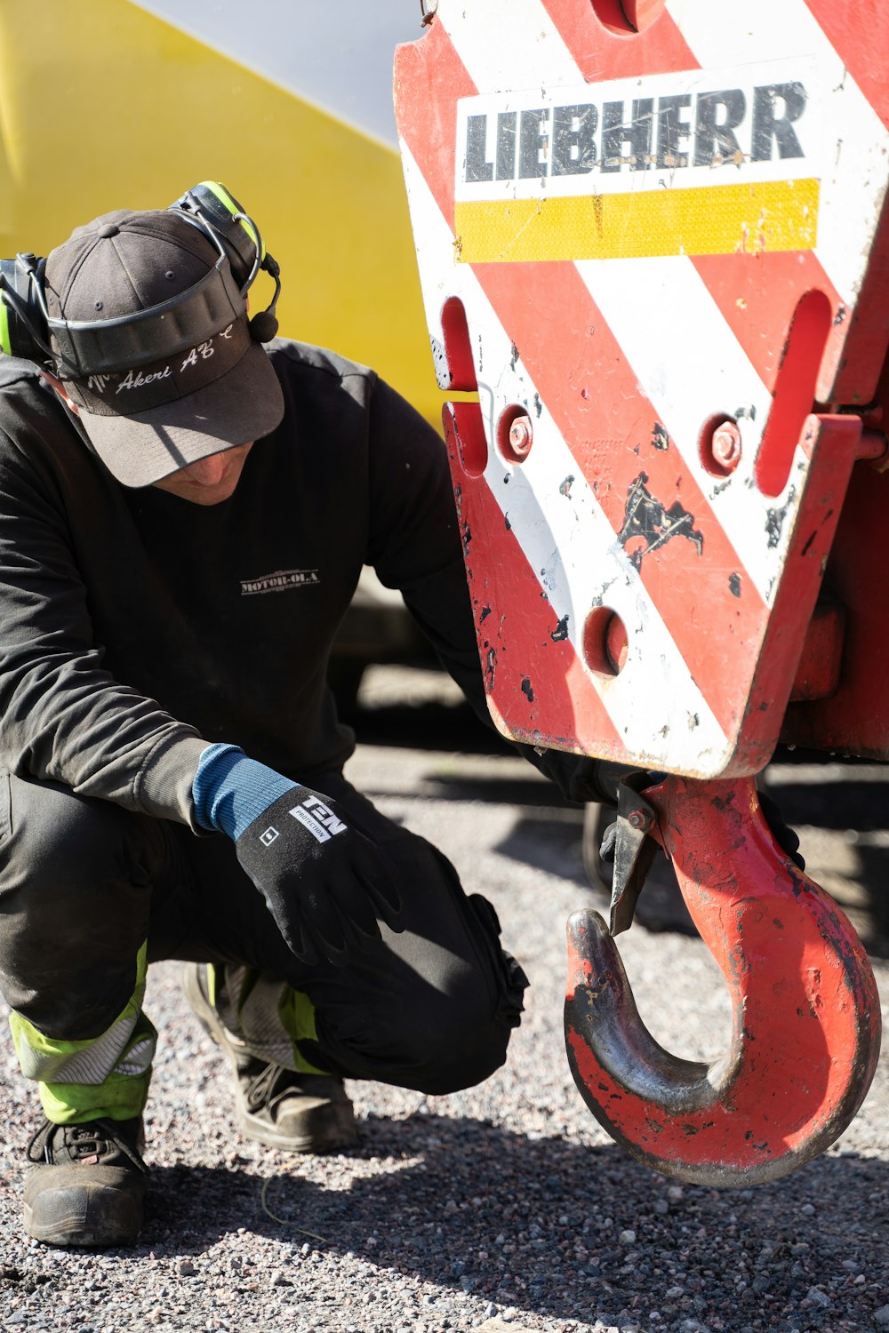 a man working on a piece of equipment