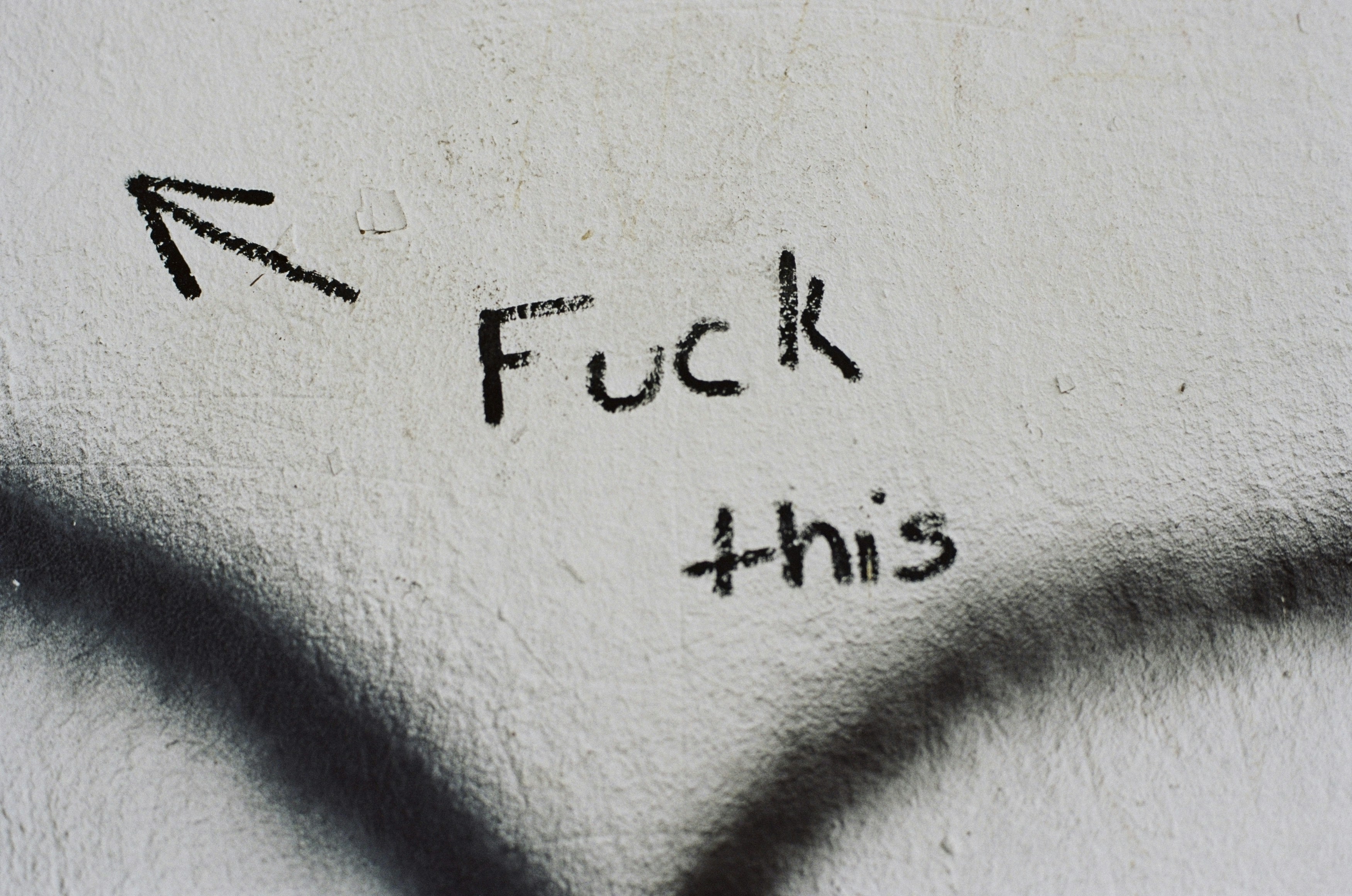 FUCK THIS. Urban street art graffiti. Leica R7 (1994), Summilux-R 1.4 50mm (1983). Hi-Res analog scan by www.totallyinfocus.com – Kodak Portra 160 (expired 2014)
