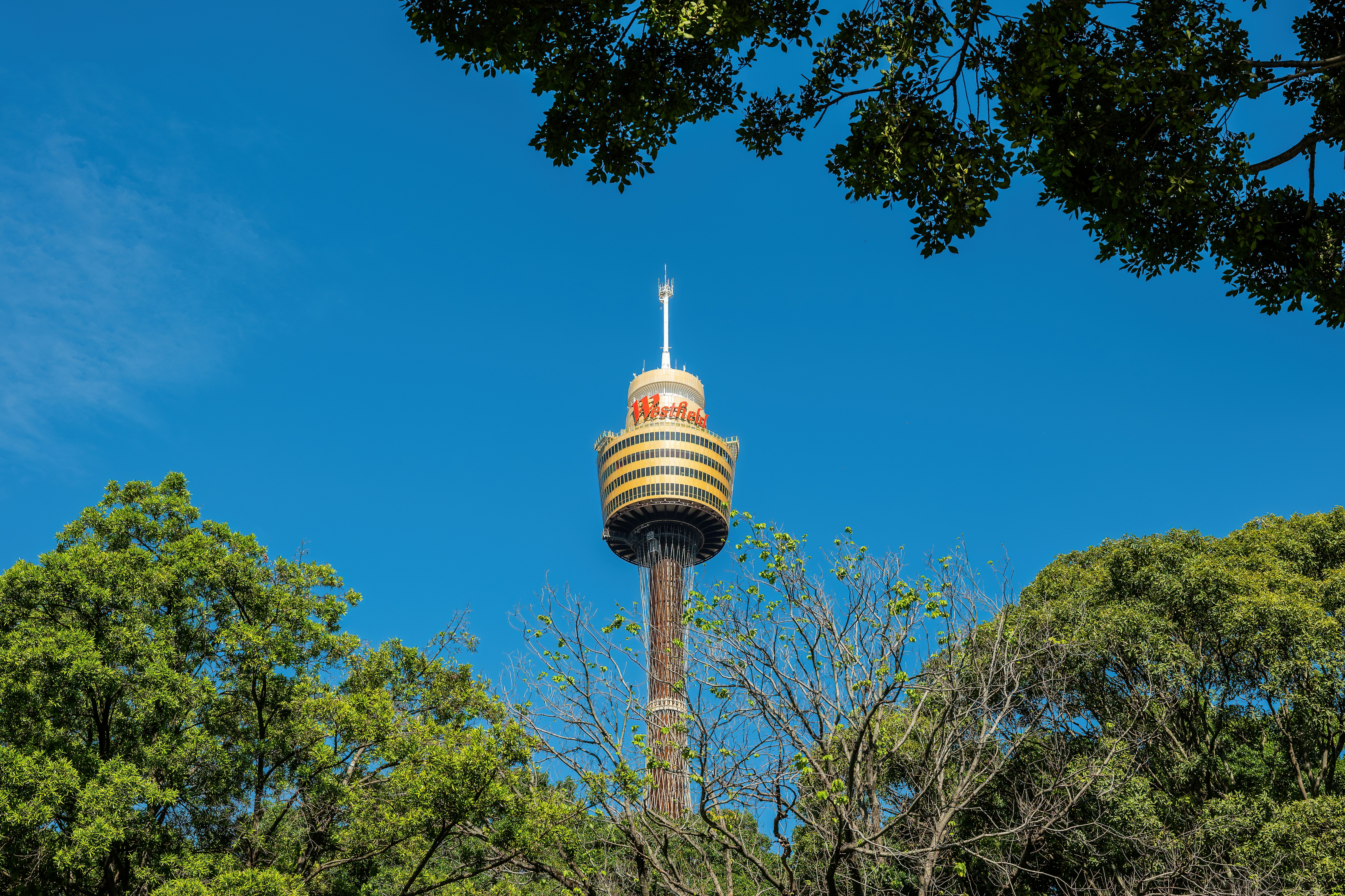 a very tall tower with a sky background