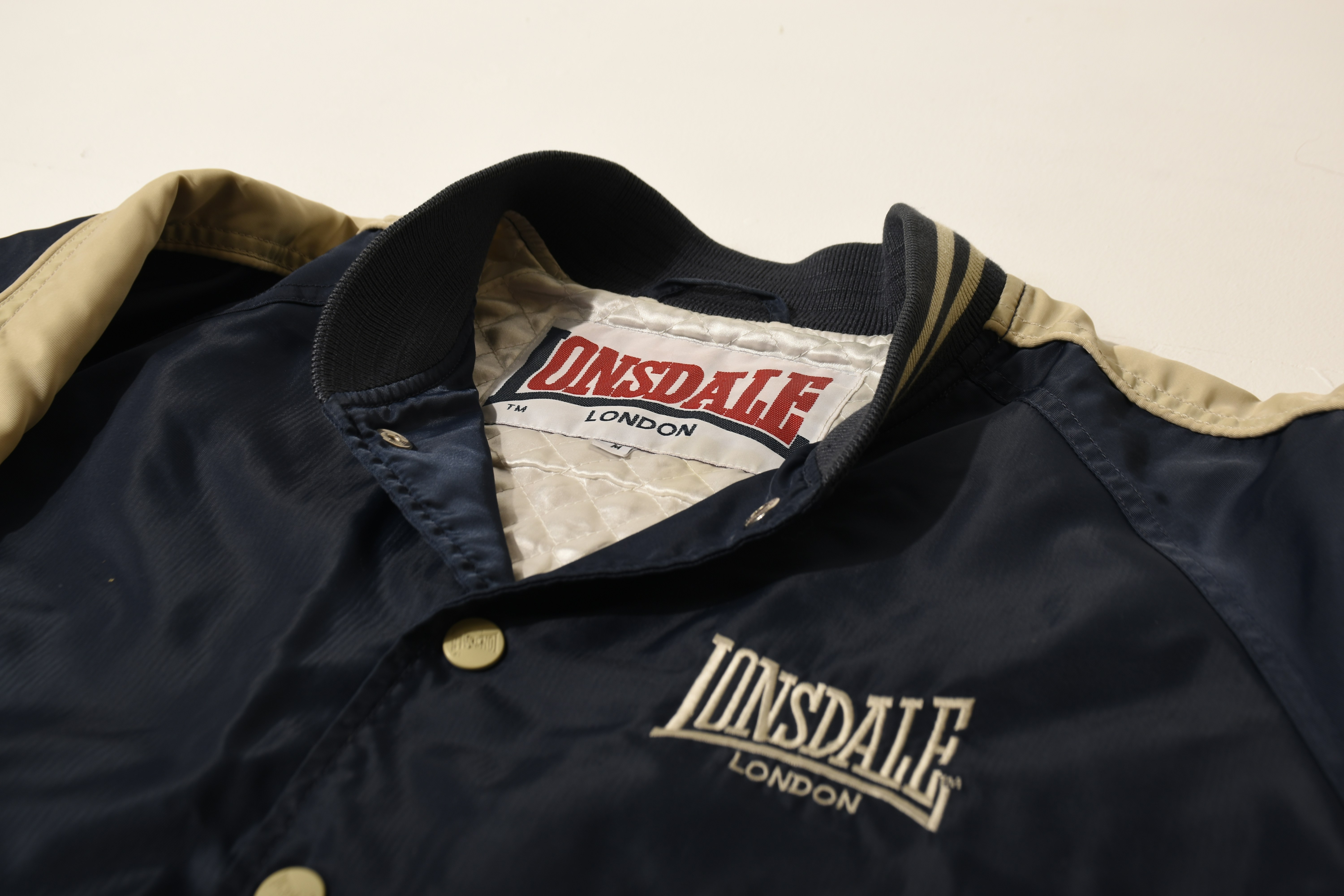 a close up of a jacket with a label on it