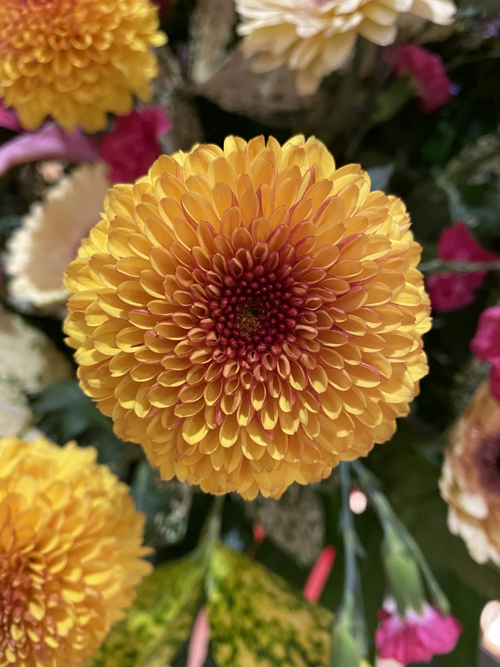 a bunch of flowers that are in a vase