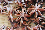 a bunch of star anise on a table