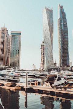 a marina with a lot of boats in it