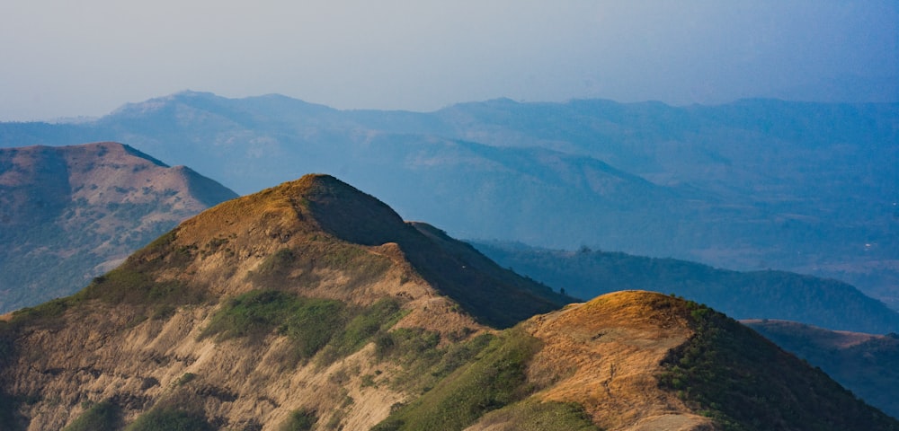 a view of the mountains from a high point of view