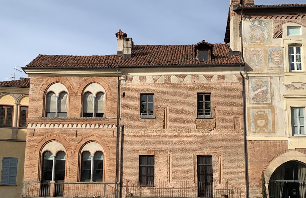 a building with a clock on the side of it