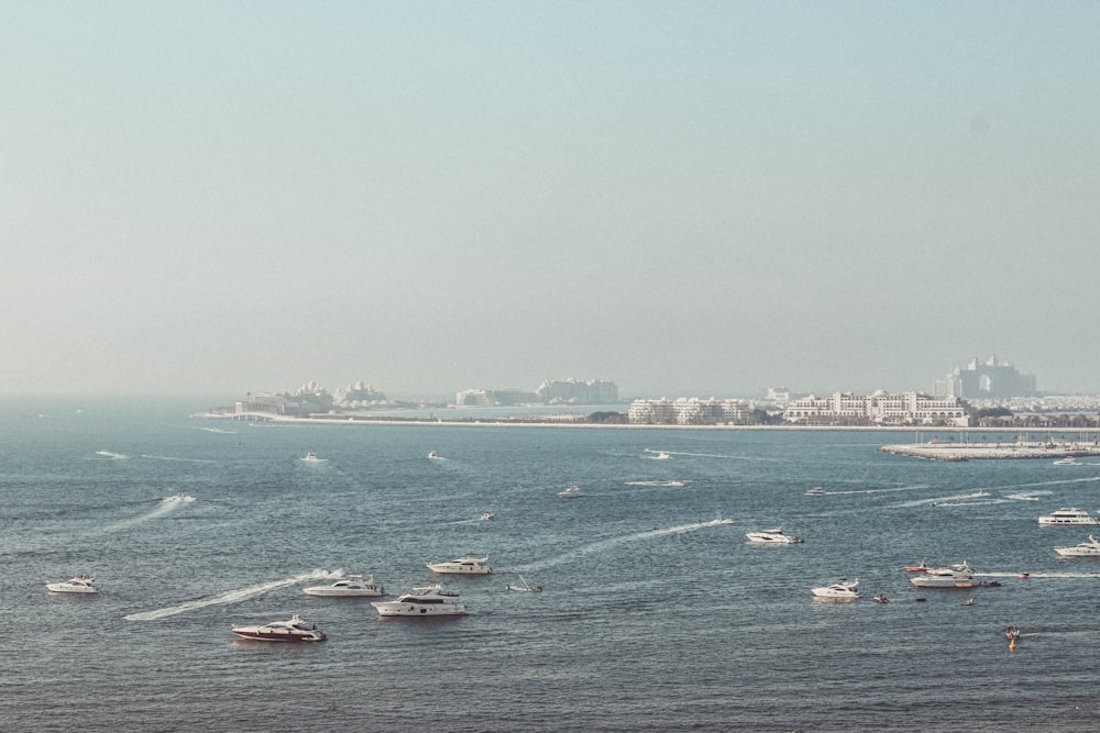 a large body of water filled with lots of boats