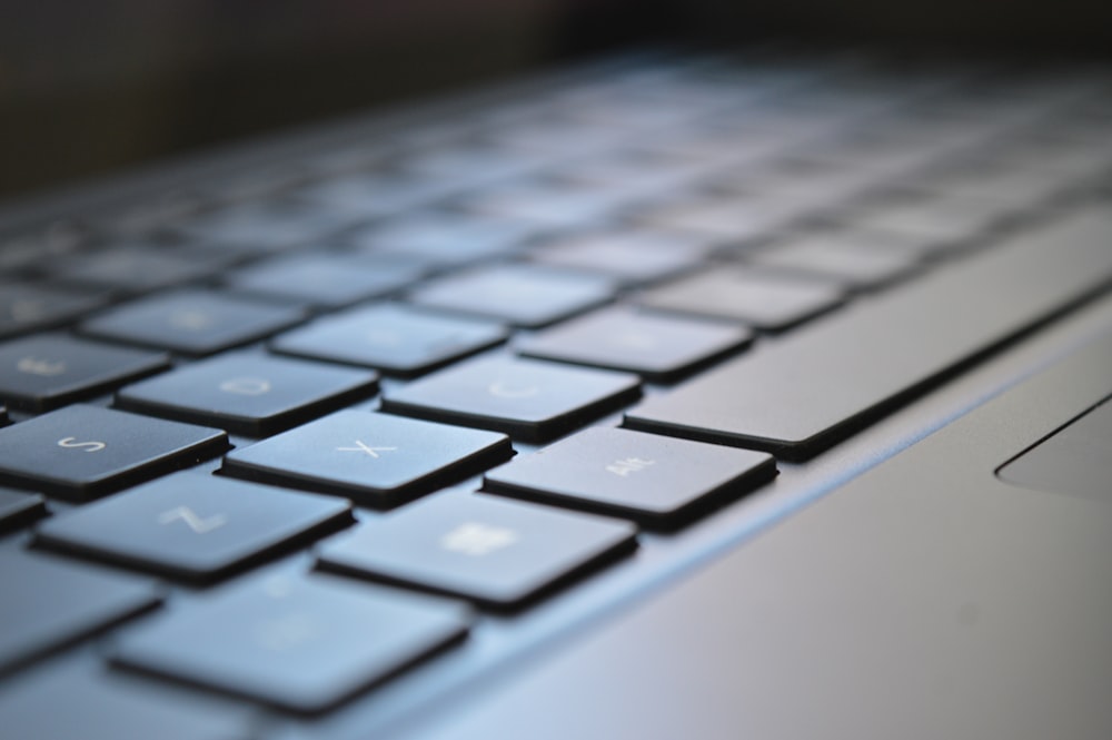 a close up view of a computer keyboard