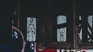 graffiti on the side of a train car