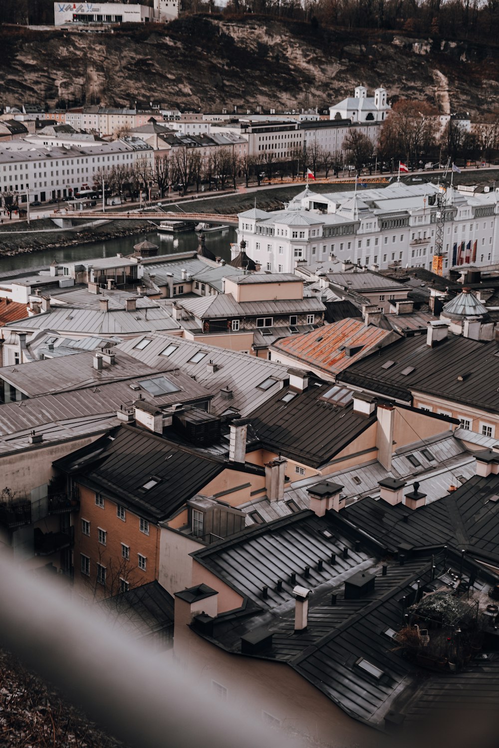 a view of a city with lots of buildings