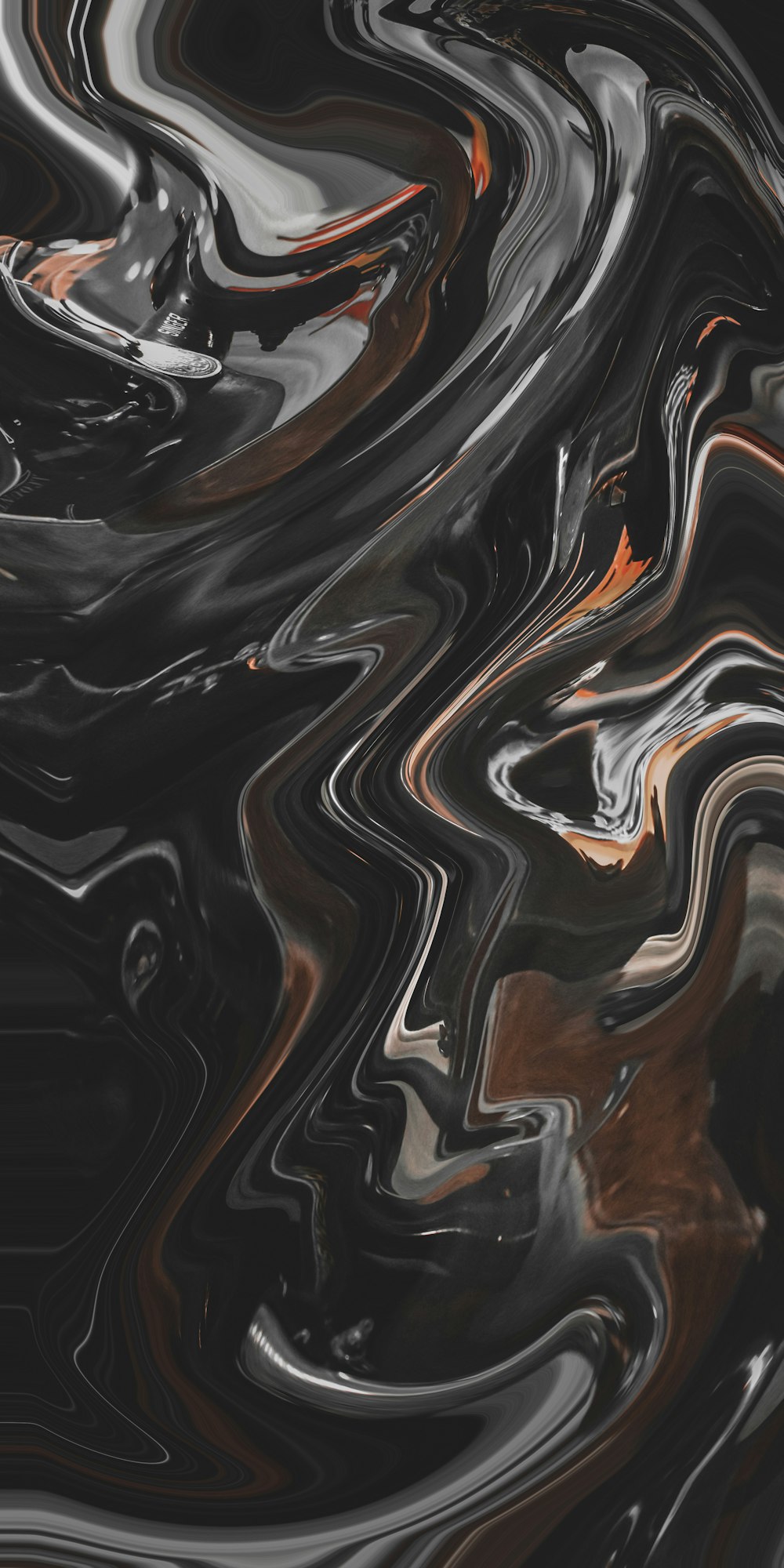 a black and brown abstract background with wavy lines