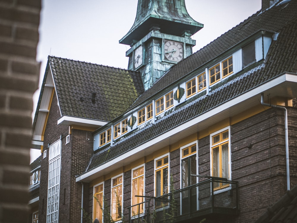 a building with a clock tower on top of it