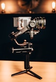 a camera sitting on top of a tripod
