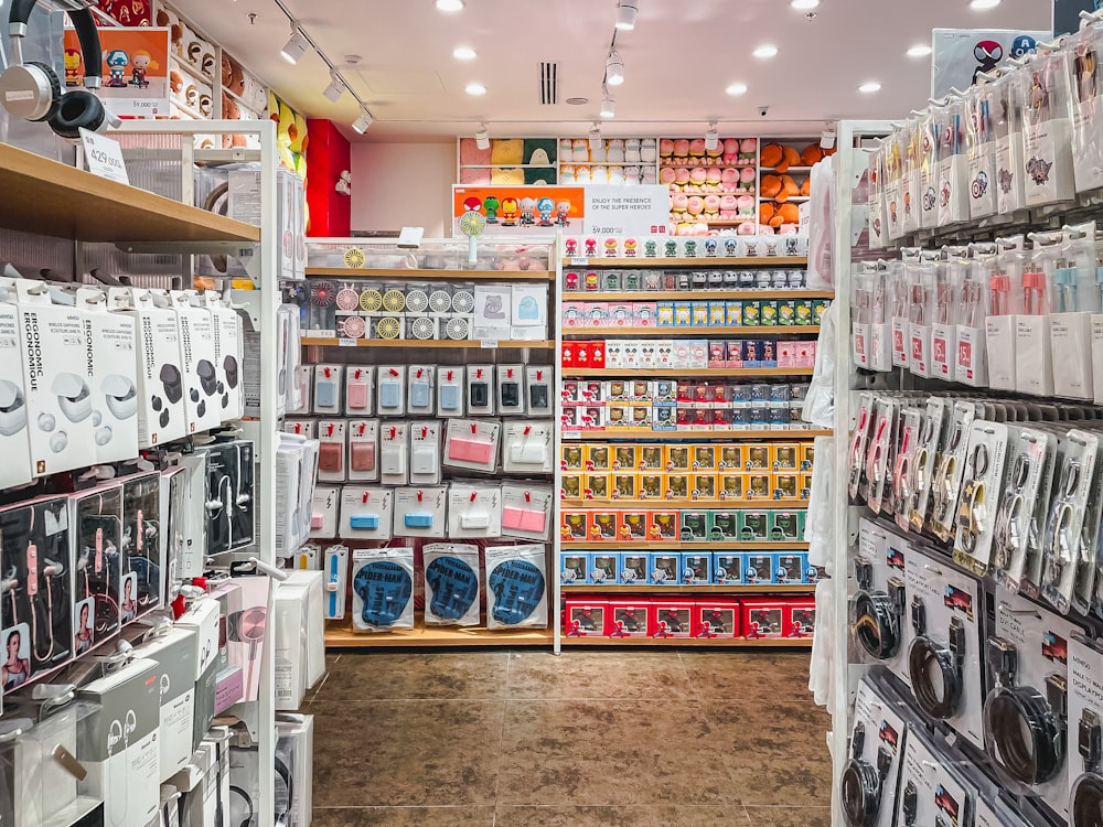 a store filled with lots of electronics and accessories