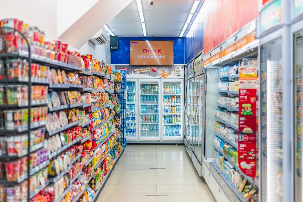 a grocery store filled with lots of food