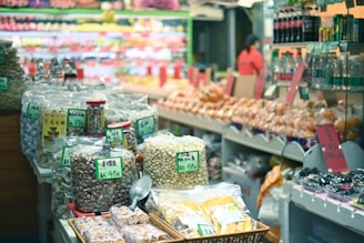 a store filled with lots of different types of food