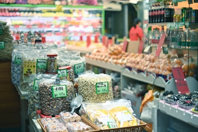 a store filled with lots of different types of food