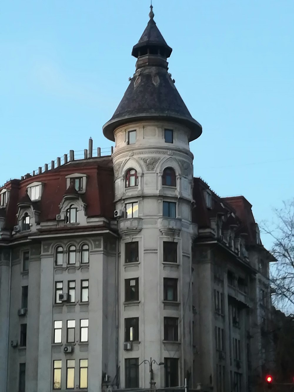 a large building with a tower on top of it