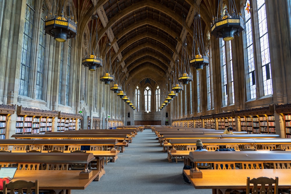 a large room filled with lots of books