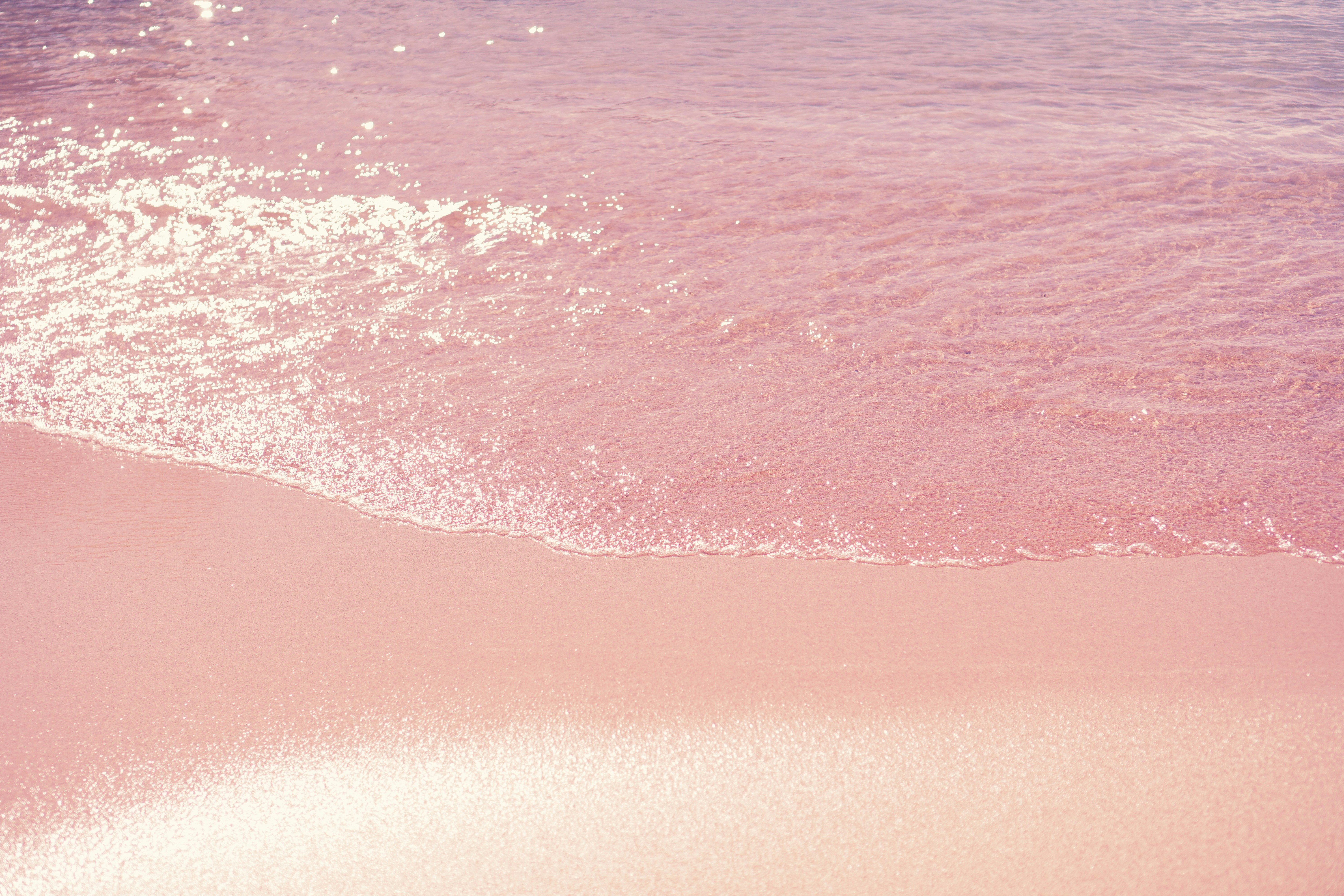 Pemandangan Pink Beach Lombok dengan laut jernih dan suasana pantai tropis