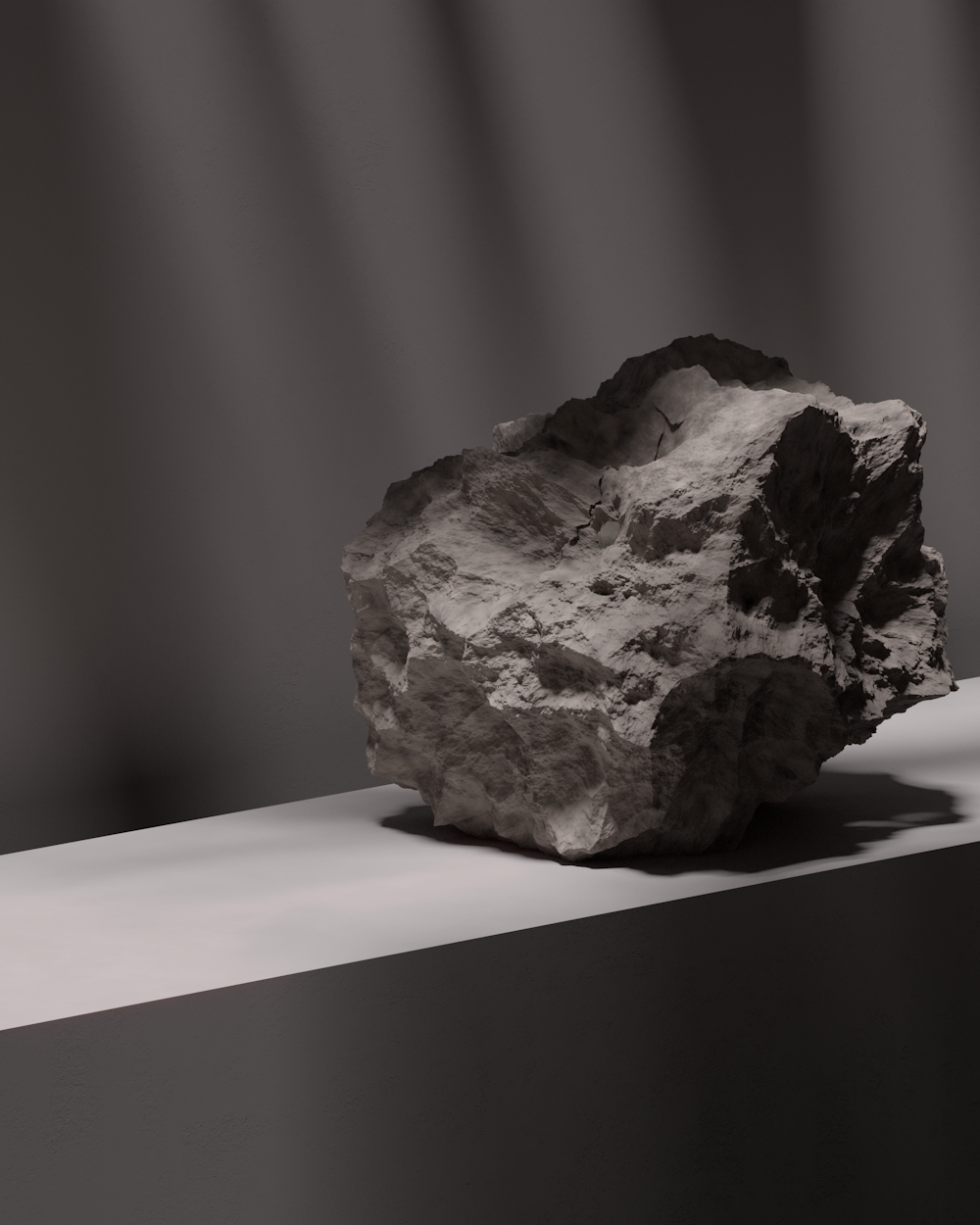 a rock sitting on top of a table