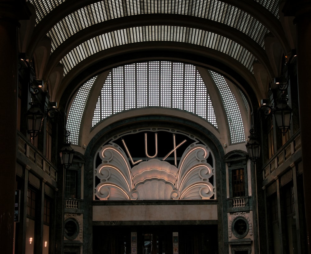 a large building with a clock on the front of it