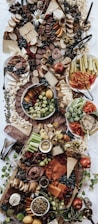a very long table filled with lots of food