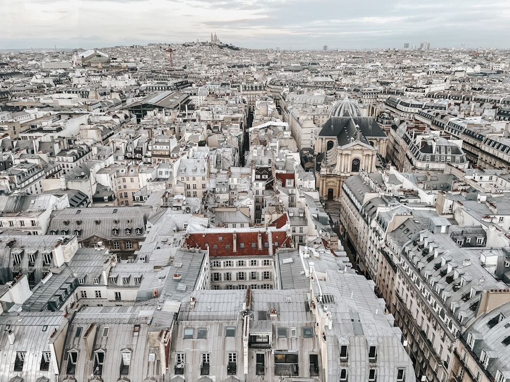 an aerial view of the city of paris