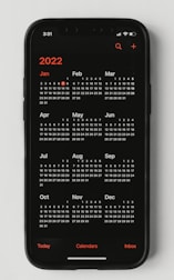 A smartphone screen showing the Google Calendar interface with tennis bookings.