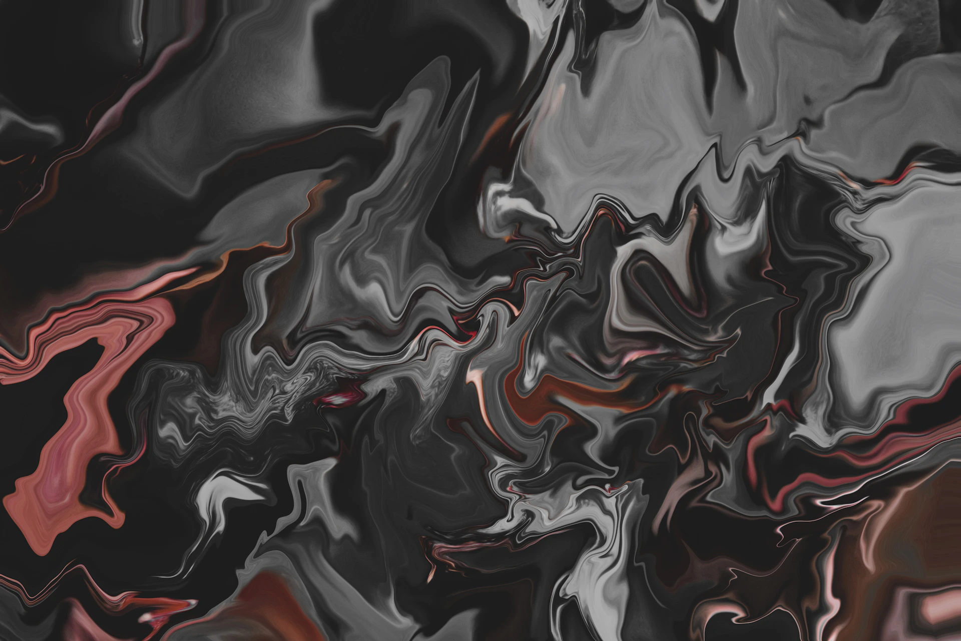 An abstract composition of swirling forms and muted colors, evoking transformation and the fluidity of inner worlds.