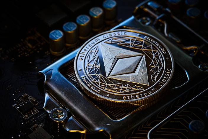 a close up of a metal object on a motherboard