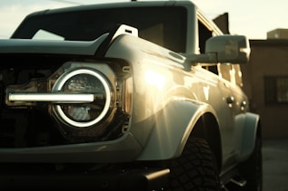 a close up of the front of a truck