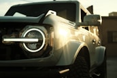 a close up of the front of a truck