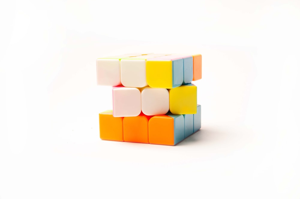 a stack of colorful blocks sitting on top of each other
