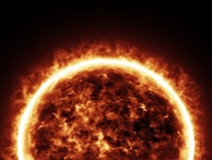 High-resolution image of sunspots clustered on the sun’s surface, showing intense magnetic activity.