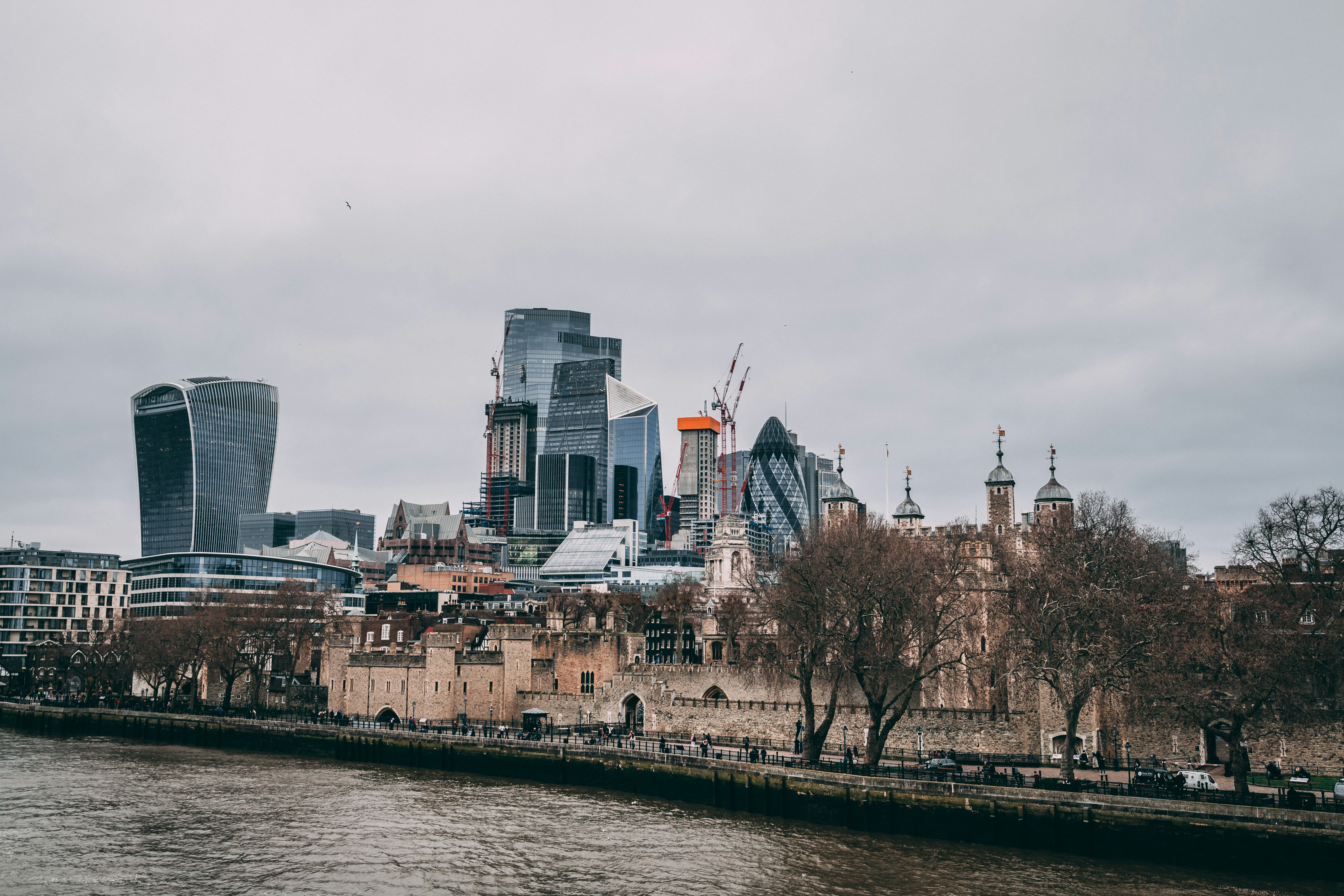 a view of the city of london from across the river
