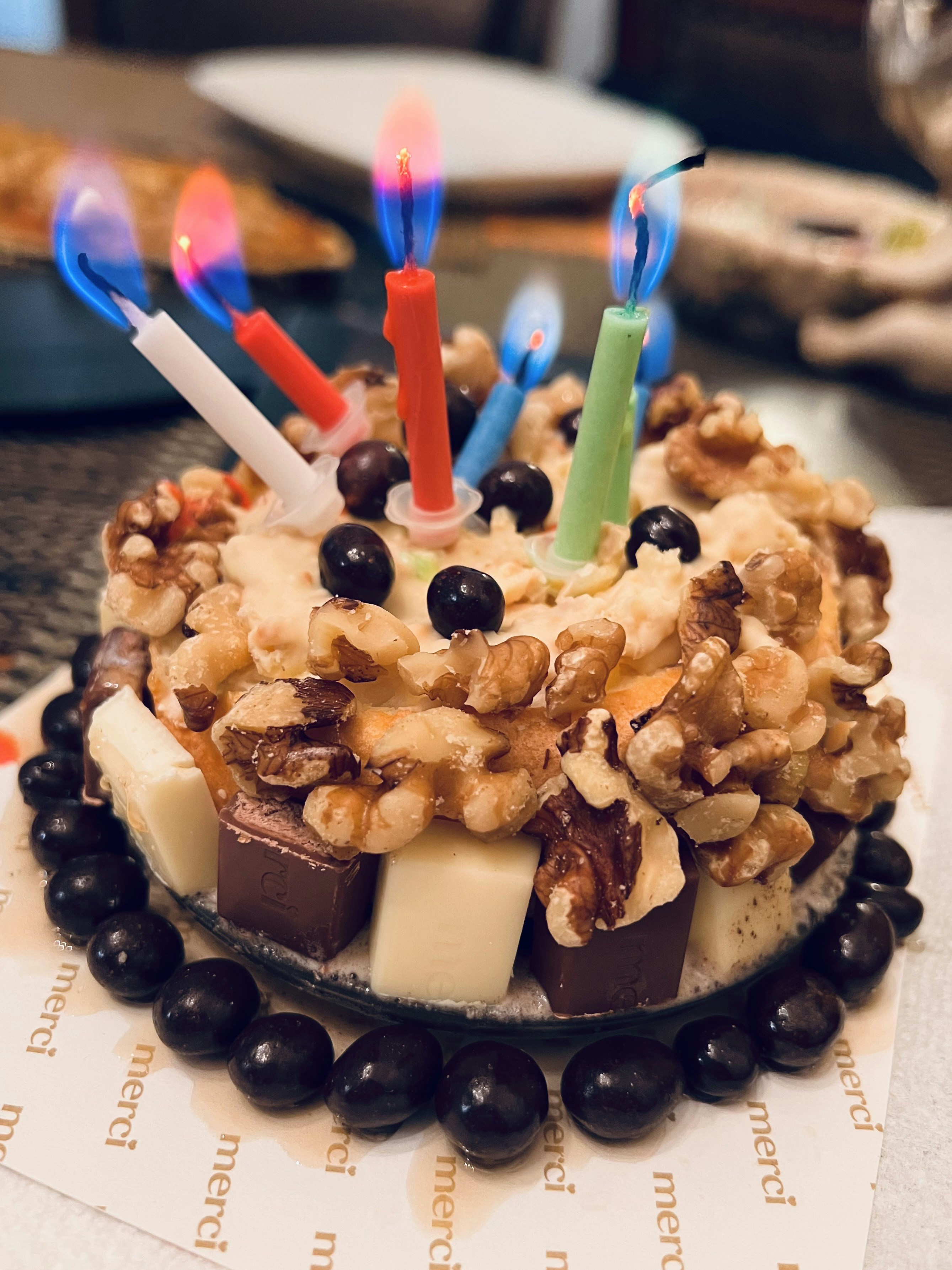A birthday cake with candles on top of it photo – Free Food Image on ...