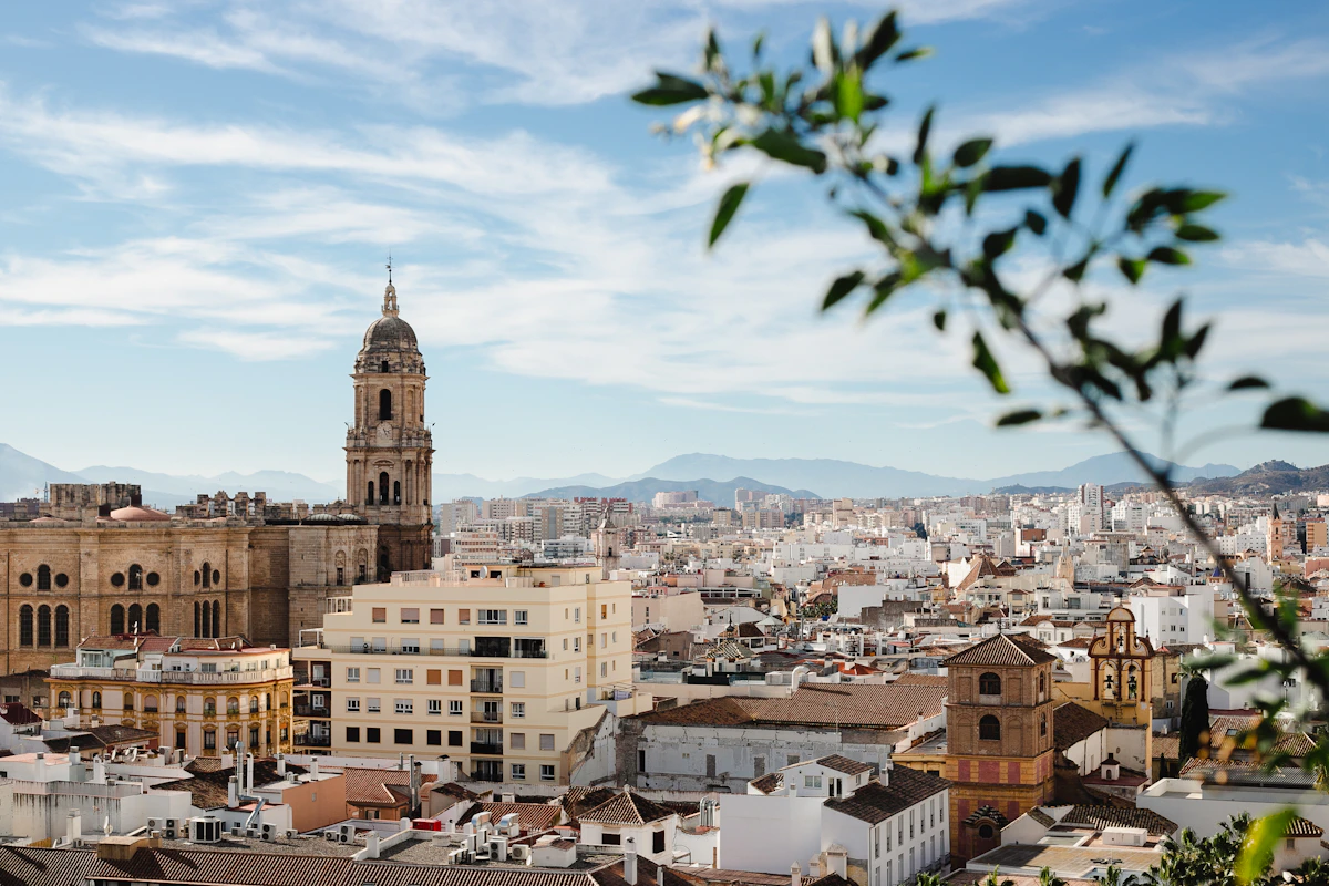 Centrum van Málaga met de kathedraal en de oude stad