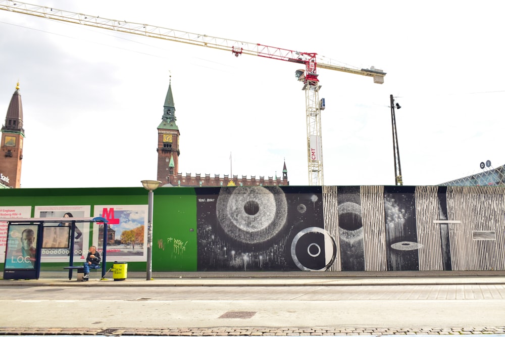 a large mural on the side of a building