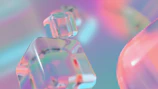 3D stacked cubes with glowing gold edges floating over a blurred dark background.