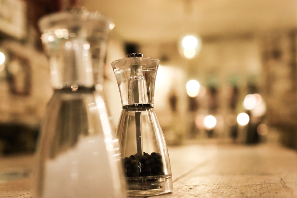 a close up of a blender on a table