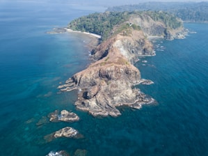 an island in the middle of the ocean
