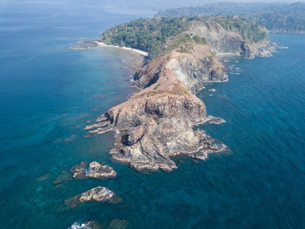 an island in the middle of the ocean