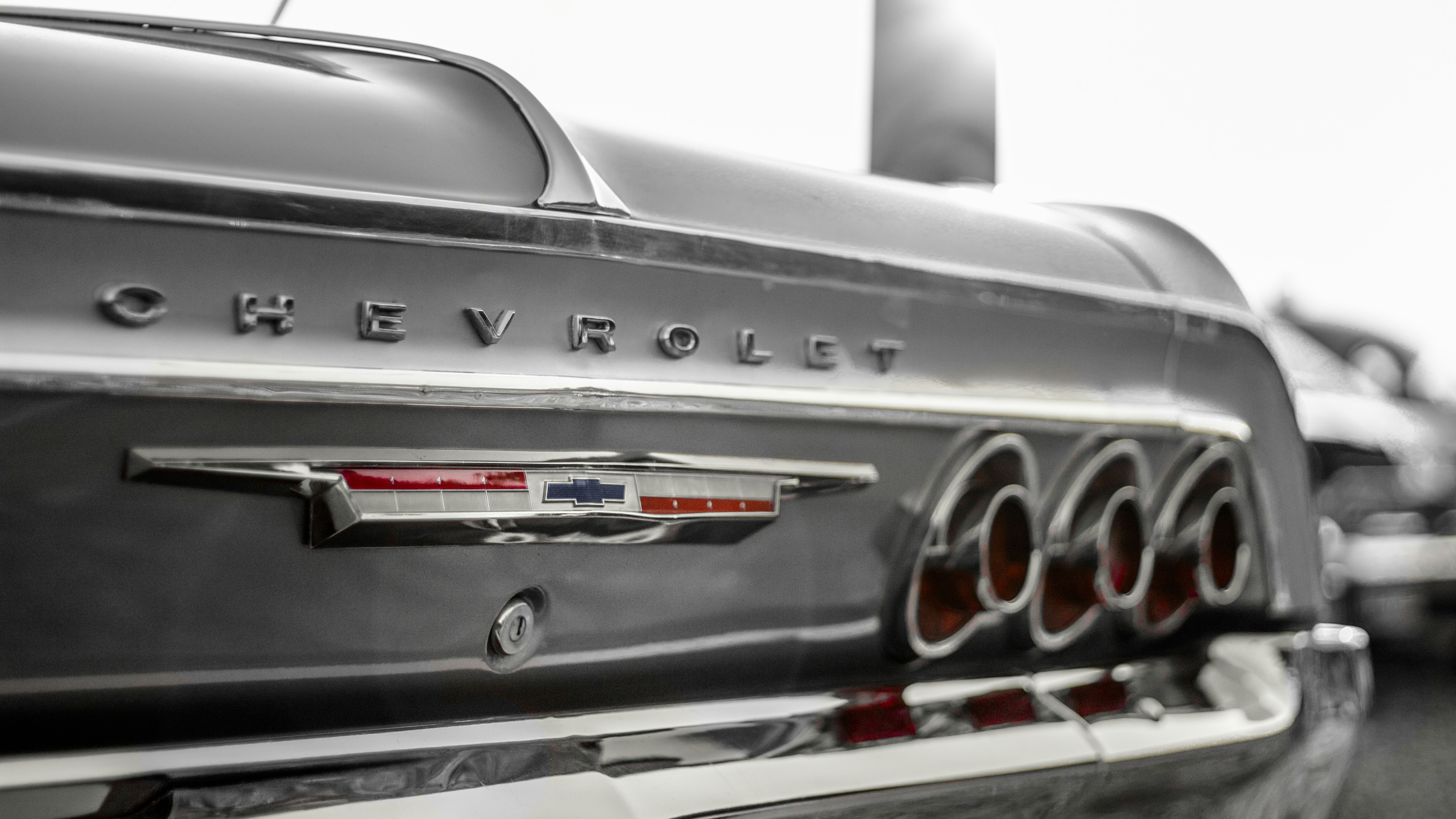 a close up of a chevrolet emblem on a car