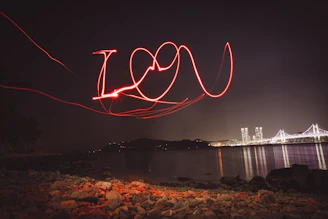 a long exposure photo of a city at night