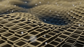 a close up of a pattern made of squares and rectangles