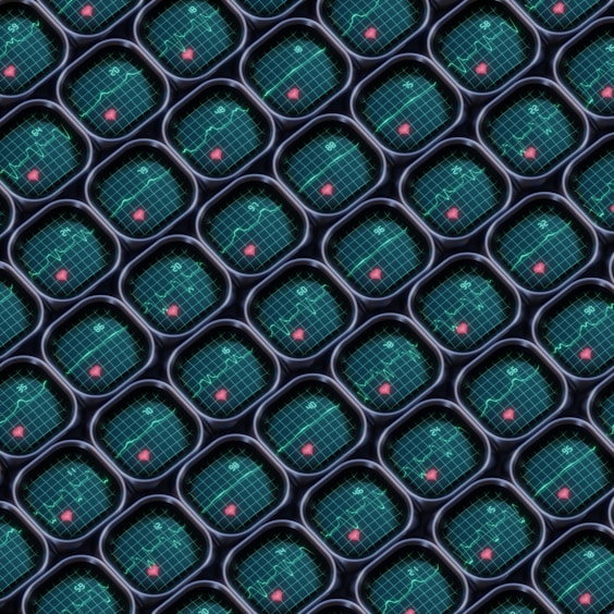 a computer generated image of a bunch of circles