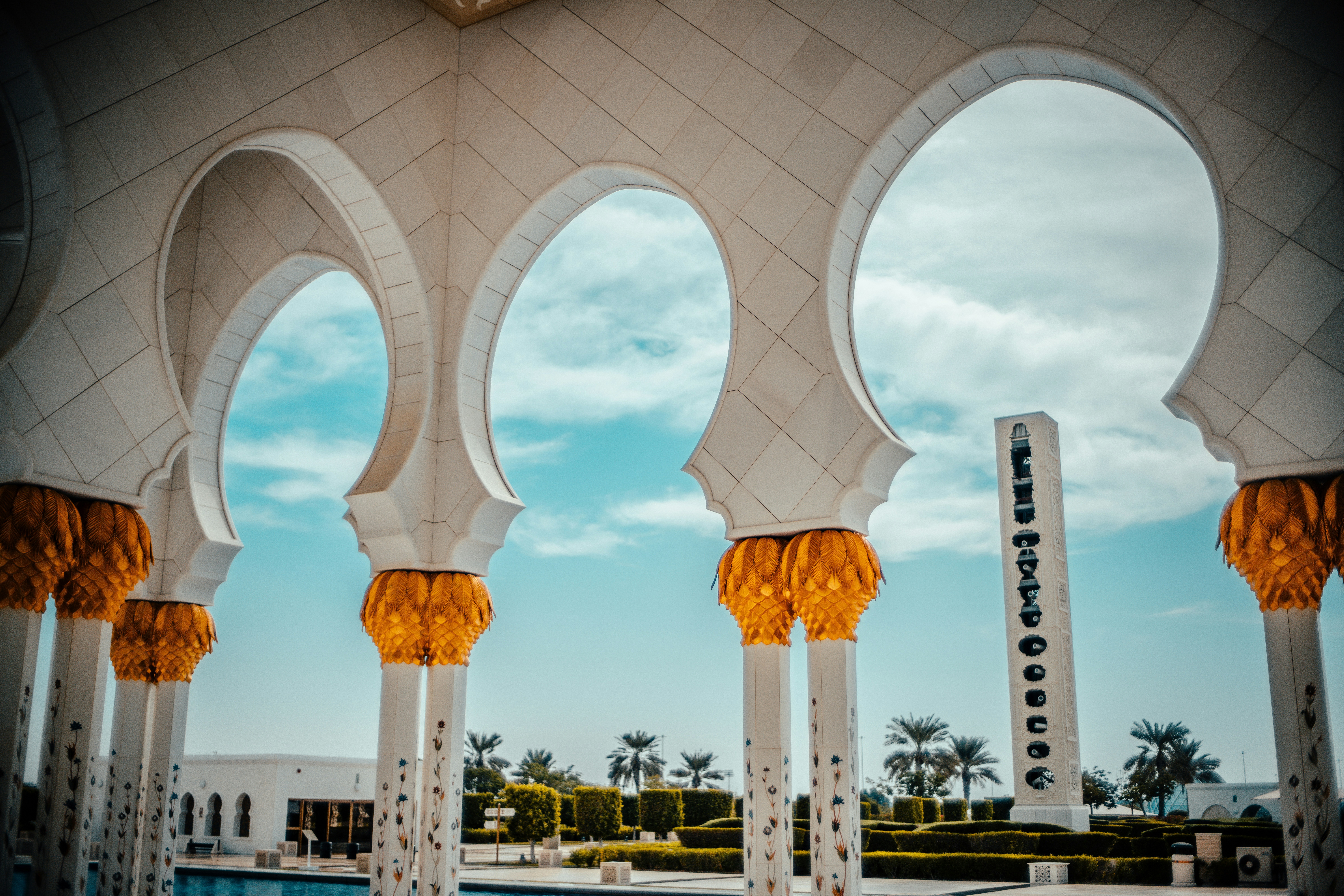 ABU DHABI Grand Mosque or Sheikh Zayed Grand Mosque The largest mosque in the country, it is the key place of worship for daily, Friday and Eid prayers. Popular tourist spot